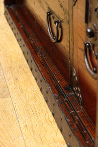 縁起の良い大型金具で凛とした威厳を放つ極上佐渡半櫃(はんがい) BB3054-MT