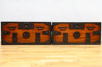 縁起の良い大型金具で凛とした威厳を放つ極上佐渡半櫃(はんがい) BB3054-MT