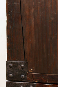 縁起の良い大型金具で凛とした威厳を放つ極上佐渡半櫃(はんがい) BB3054-MT