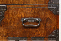 美麗な杢目に和モダンな装飾金具で絢爛豪華な庄内衣裳箪笥 BB3055-MT