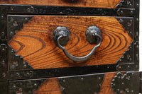 極上!! 華やかな欅杢目に龍虎金具が映える仙台衣裳箪笥 BB3062