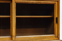 モールガラスが個性的なレトロ感溢れるお洒落なオークガラスケース BB3064