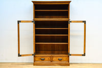 モールガラスが個性的なレトロ感溢れるお洒落なオークガラスケース BB3064