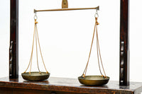 珍品!!上質な造りがレトロ感を漂わす組み立て式天秤ハカリ台 BB3070