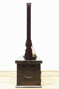 珍品!!上質な造りがレトロ感を漂わす組み立て式天秤ハカリ台 BB3070