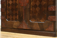 稀少サイズ!!気品ある寄木細工づくりの観音収納箪笥 BB3080