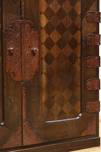 稀少サイズ!!気品ある寄木細工づくりの観音収納箪笥 BB3080