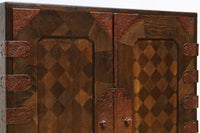 稀少サイズ!!気品ある寄木細工づくりの観音収納箪笥 BB3080