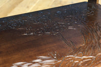 花彫刻が華やかな日光彫の飾り棚 BB3086