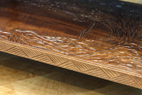 花彫刻が華やかな日光彫の飾り棚 BB3086