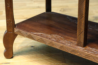 花彫刻が華やかな日光彫の飾り棚 BB3086