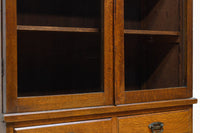 ダイヤガラスが煌めくレトロモダンな観音扉のガラスケース BB3092