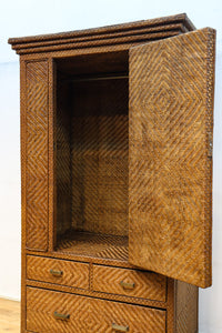 珍品!! 味わい深い網代編みの衣裳箪笥 BB3101