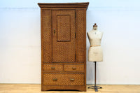 珍品!! 味わい深い網代編みの衣裳箪笥 BB3101
