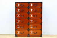 引き出し内部にまで黒漆を施した上質な庄内収納箪笥 BB3113