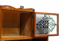 国産ステンドグラスが煌めく魅力的な造りのライティングビューロー BB3114