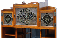 国産ステンドグラスが煌めく魅力的な造りのライティングビューロー BB3114