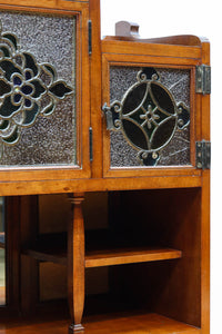 国産ステンドグラスが煌めく魅力的な造りのライティングビューロー BB3114