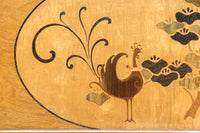 国産ステンドグラスが煌めく魅力的な造りのライティングビューロー BB3114