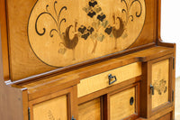 国産ステンドグラスが煌めく魅力的な造りのライティングビューロー BB3114