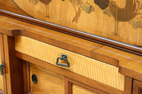 国産ステンドグラスが煌めく魅力的な造りのライティングビューロー BB3114