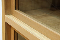 幅900ミリ!! 温かみのある木地色のレトロガラスケース BB3115