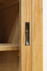 幅900ミリ!! 温かみのある木地色のレトロガラスケース BB3115