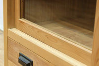 幅900ミリ!! 温かみのある木地色のレトロガラスケース BB3115