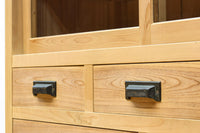 幅900ミリ!! 温かみのある木地色のレトロガラスケース BB3115