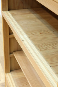 幅900ミリ!! 温かみのある木地色のレトロガラスケース BB3115