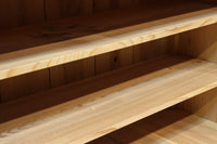 幅900ミリ!! 温かみのある木地色のレトロガラスケース BB3115