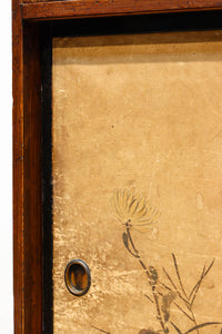 歴史ある味わい深いふすま絵の飛騨地方茶箪笥 BB3116