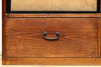 歴史ある味わい深いふすま絵の飛騨地方茶箪笥 BB3116