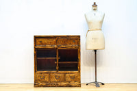 美しいけやきと黒柿杢目の風情溢れる極上茶箪笥 BB3117