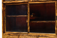 美しいけやきと黒柿杢目の風情溢れる極上茶箪笥 BB3117