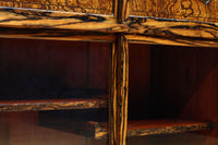 美しいけやきと黒柿杢目の風情溢れる極上茶箪笥 BB3117