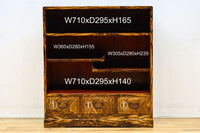 美しいけやきと黒柿杢目の風情溢れる極上茶箪笥 BB3117