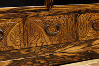 美しいけやきと黒柿杢目の風情溢れる極上茶箪笥 BB3117