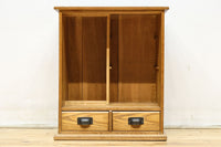 極上全面タモ材‼ 木地色の優しい風合いをした網代戸の小箪笥 BB3122