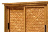 極上全面タモ材‼ 木地色の優しい風合いをした網代戸の小箪笥 BB3122