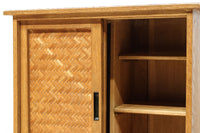 極上全面タモ材‼ 木地色の優しい風合いをした網代戸の小箪笥 BB3122