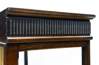 タイル細工を施したレトロ感溢れる稀少アンバー色ガラス4面ショーケース BB3124