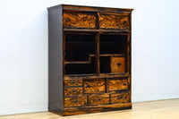 正面に黒柿、三方に欅を惜しみなく使用した高級感極上茶箪笥 BB3127