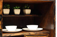 正面に黒柿、三方に欅を惜しみなく使用した高級感極上茶箪笥 BB3127