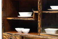 正面に黒柿、三方に欅を惜しみなく使用した高級感極上茶箪笥 BB3127