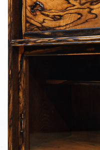 正面に黒柿、三方に欅を惜しみなく使用した高級感極上茶箪笥 BB3127