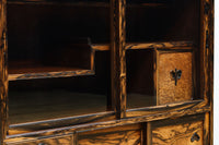 正面に黒柿、三方に欅を惜しみなく使用した高級感極上茶箪笥 BB3127