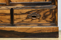 正面に黒柿、三方に欅を惜しみなく使用した高級感極上茶箪笥 BB3127