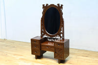 桜の彫刻模様で華やかな軽井沢彫鏡台 BB3145