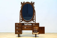 桜の彫刻模様で華やかな軽井沢彫鏡台 BB3145